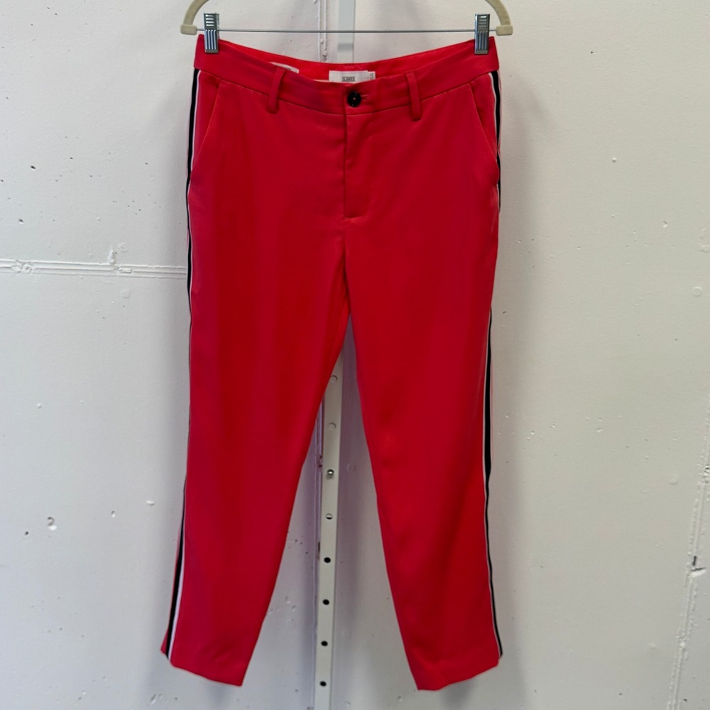 Closed Brand Jack 2010 Salmon Red Trousers Side Stripe Tapered Leg‎ W28 Slim Fit